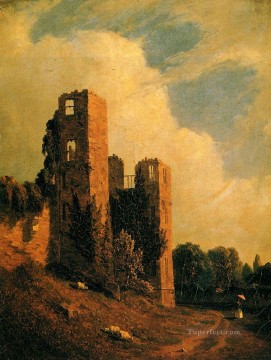地味なシーン Painting - ケニルワース城の風景 サンフォード・ロビンソン・ギフォード